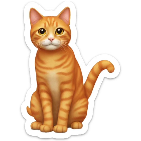 Orange cat sticker