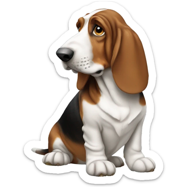Basset hound sticker