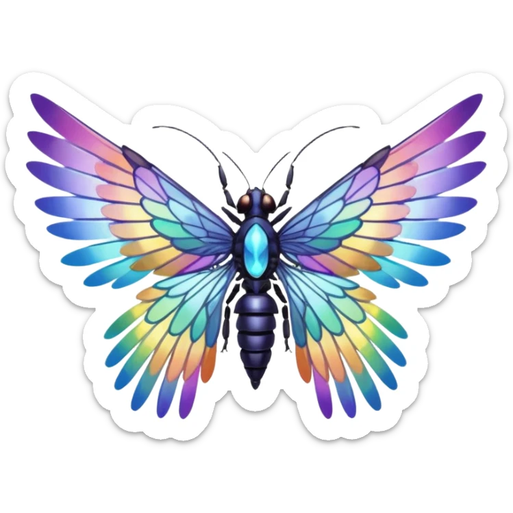 can you generate 6 unique wings designs? just the wings - no body, head, or feet necessary sticker
