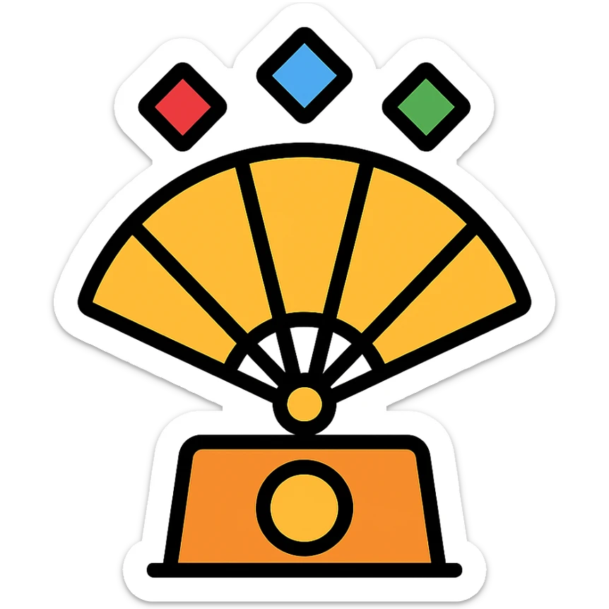 vector icon of a gold fan favorite award with colorful gems, elegant and minimalist flat design, isolated on white, award badge style, 2D flat vector, trending icon look, soft shadows, no text, commercial use sticker