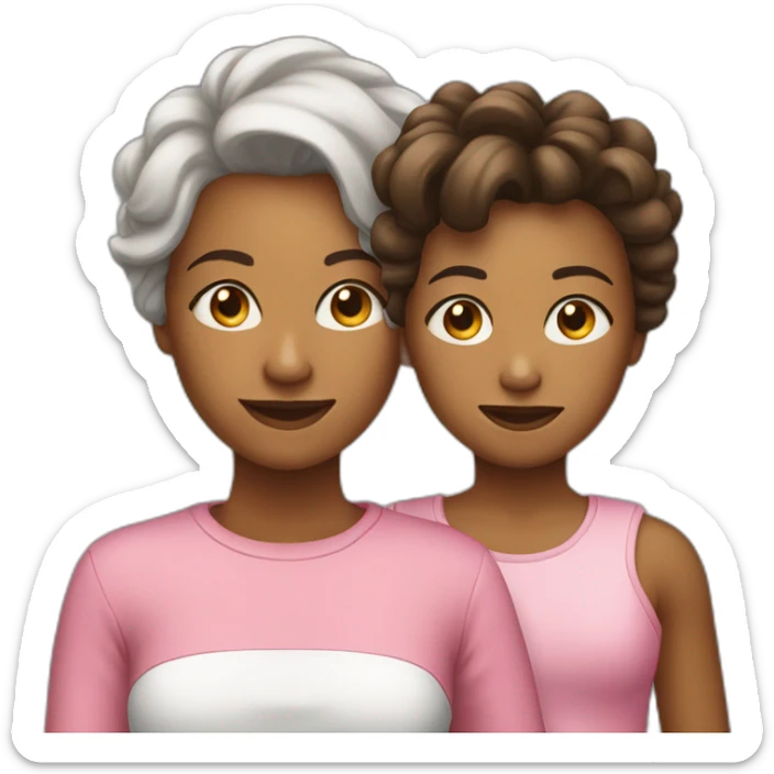 Mother is 43 Years Old and Teanage Girl is 13 Years Old sticker