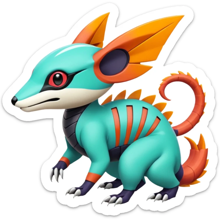  exotic tropical cyber-Sleuth-Loyd-Garmaddon-Litten-Linoone-Noibat-Fakémon-Pokémon-Vernid-creature sticker