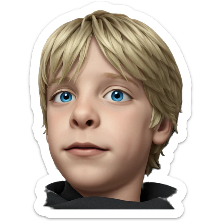 blonde boy with blue eyes sticker