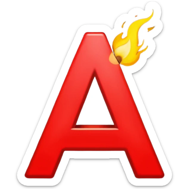 Punto negro adentro un símbolo de encendió en  Blanco y alado una letra N en rojo sticker