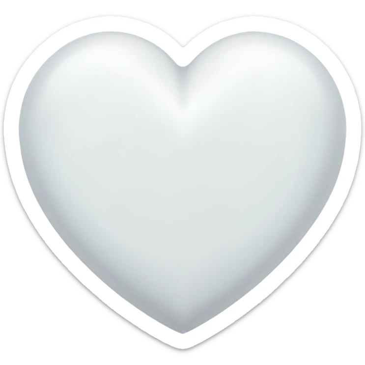 White heart sticker