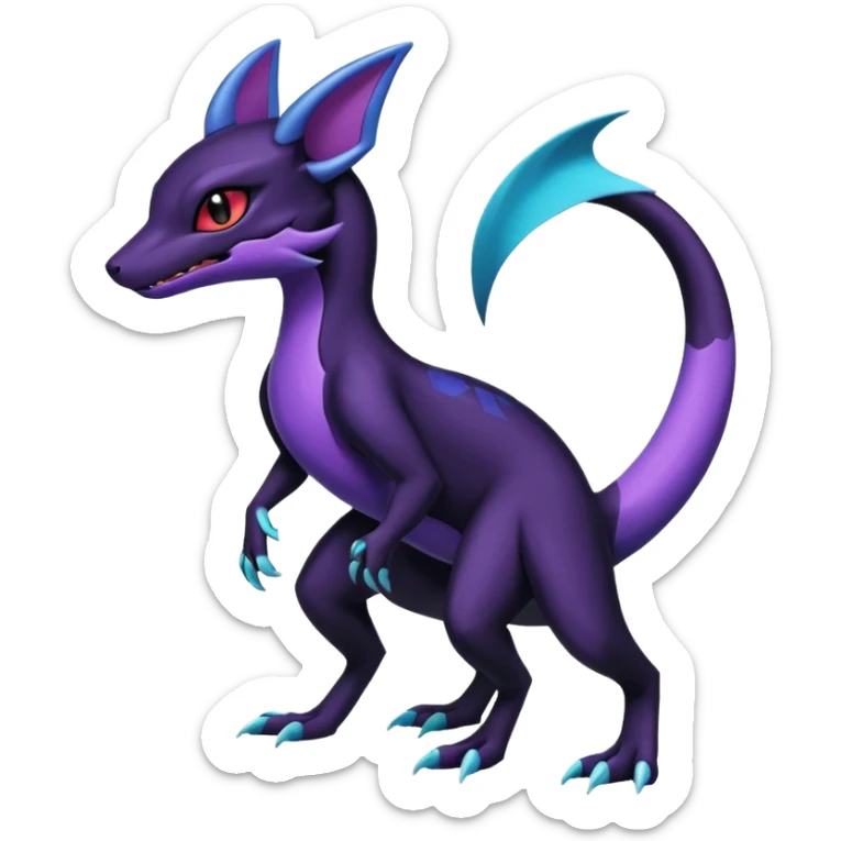 Shiny Salandit-Umbreon-Noivern-Noibat-Hybrid (Full body) sticker