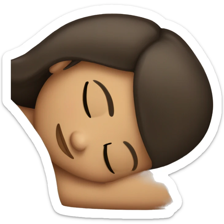 brunette girl sleeping sticker
