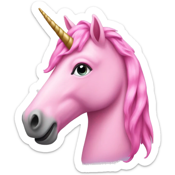 Pink unicorn sticker