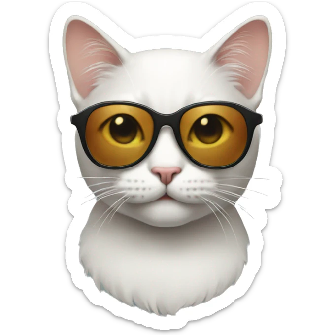 Cat with sunglasses sticker