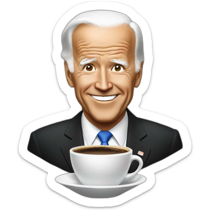 biden whti o coffe sticker