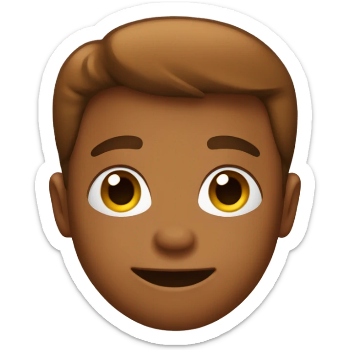 brown cute emoji sticker