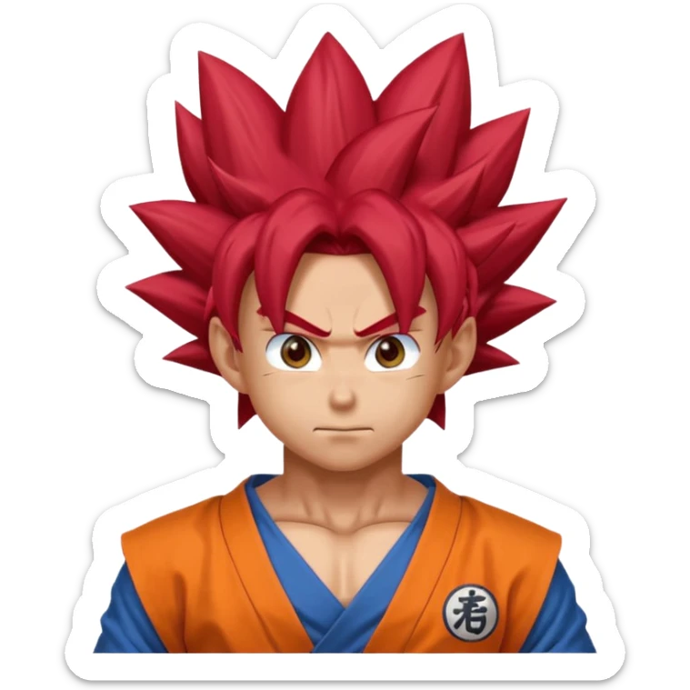 goku super Saiyan god
 sticker
