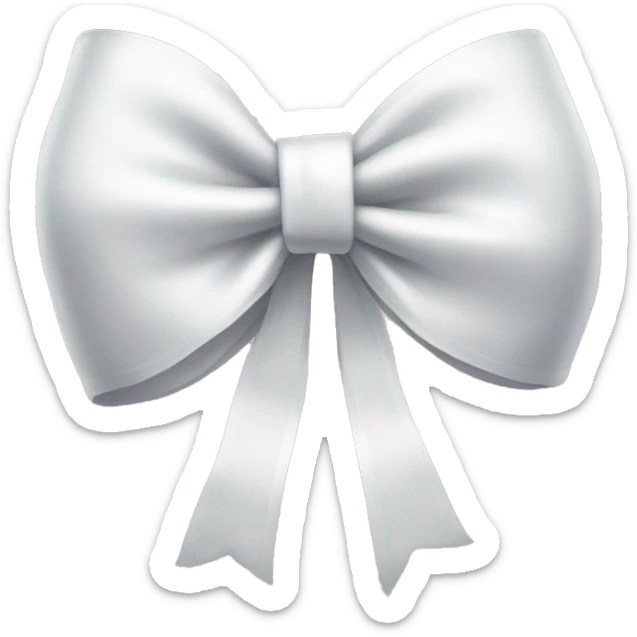 White bow sticker