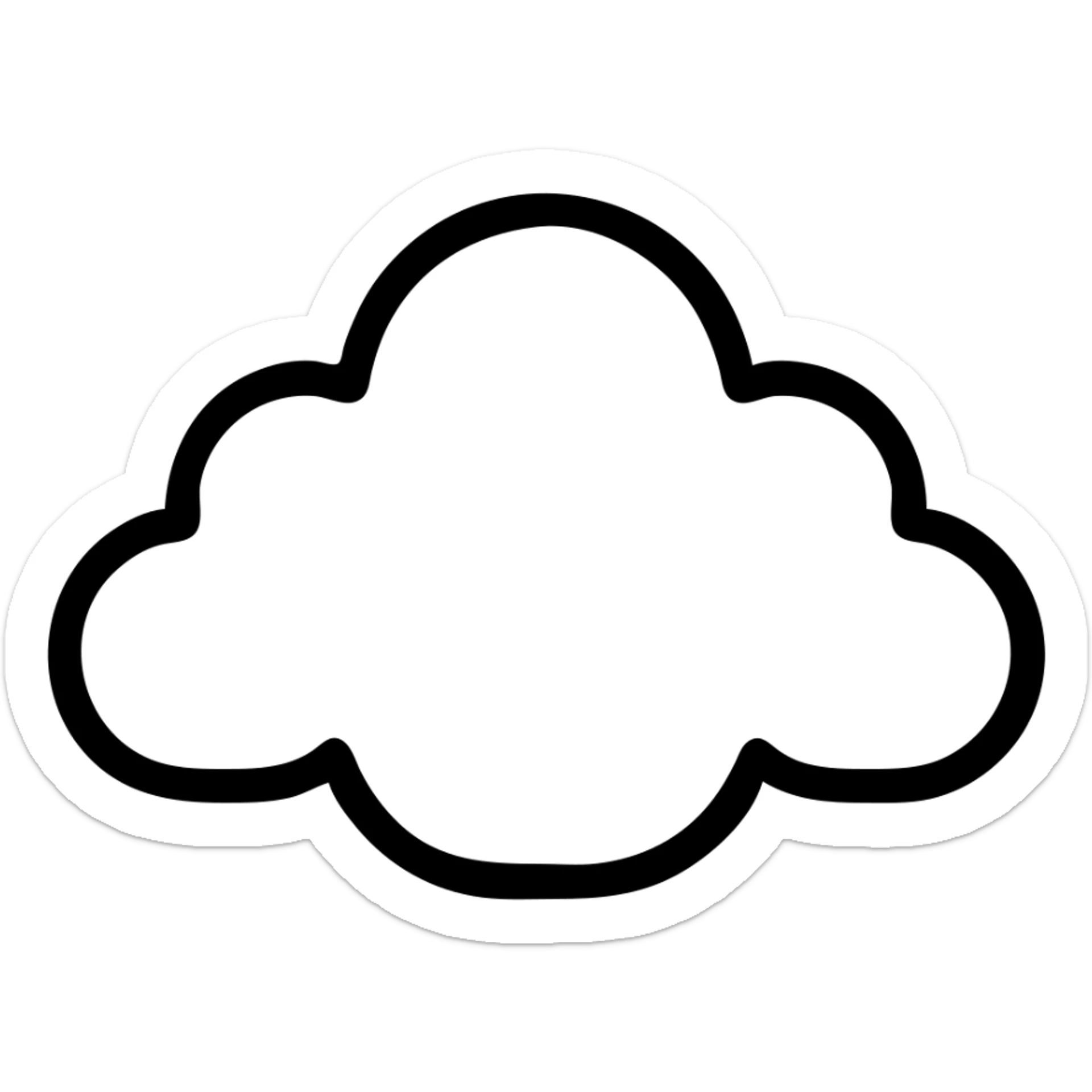 облако 4 выступами sticker