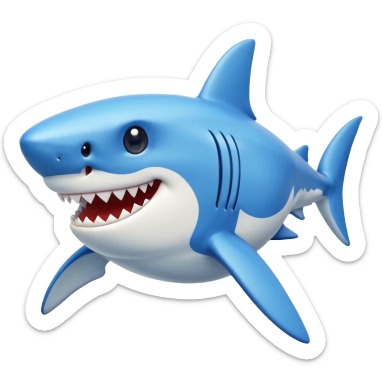 I Want to have an emoji that represent shark shark game from intellivision sticker