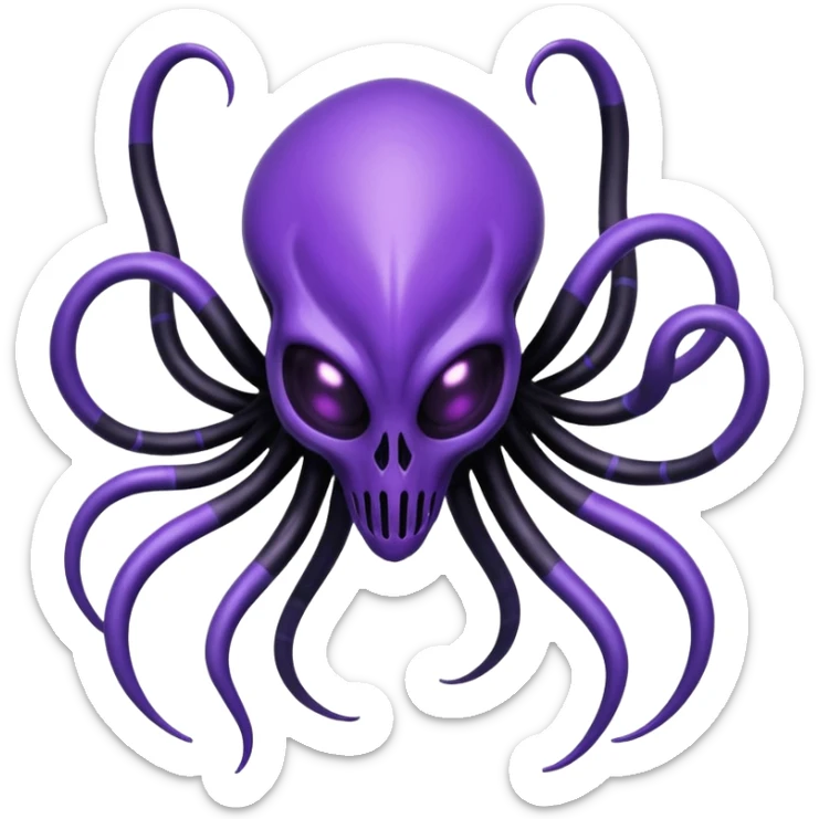 Abstract Ghastly-Haunter-Duskull-Deoxys-Xenomorph-Venom-ET-hybrid-fantasy-creature sticker