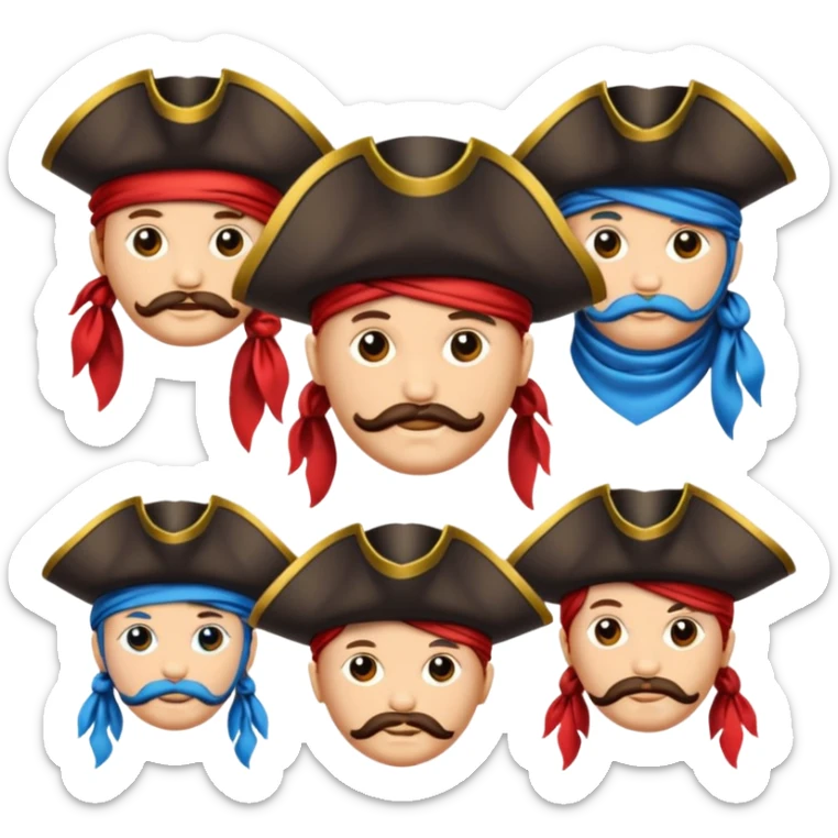 Je veux un tableau de stickers pour mon clan lak khawarizmi notre symbol est les pirat au chapeaux rouge , est un autre tableau de stickers écharpe de ton choix pour mon clan sticker