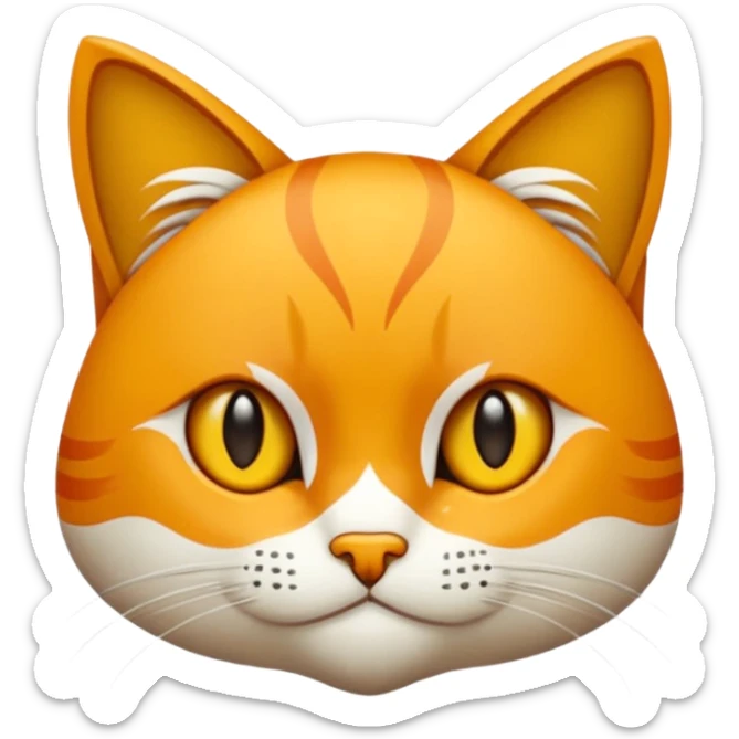 Kanatları olan denizin hemen üstünde uçan beyaz kanatlı turuncu sarı kedi sticker