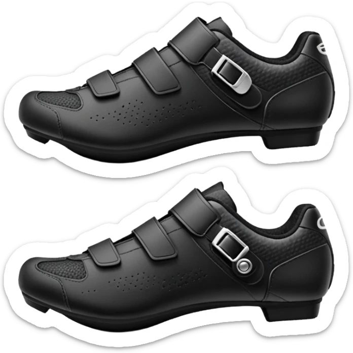 make an emoji of an indoor cycling shoes, both of them needs to be black sticker