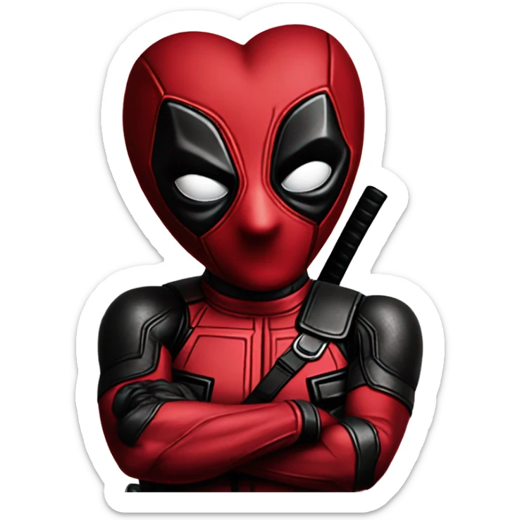 Deadpool heart  sticker