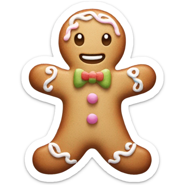 Pastel gingerbread man sticker