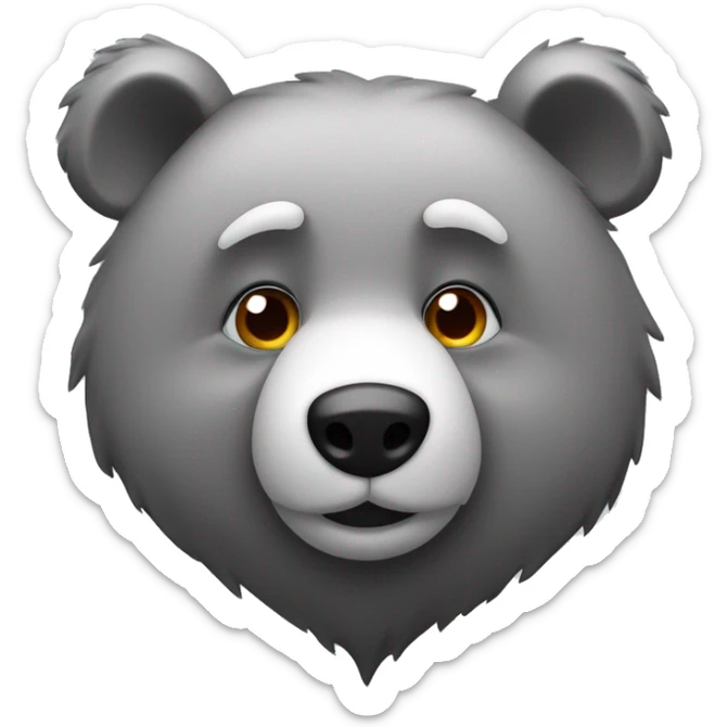 realistic-falling-in-love-grey-bear-with-eyes-in-the-form-of-hearts sticker