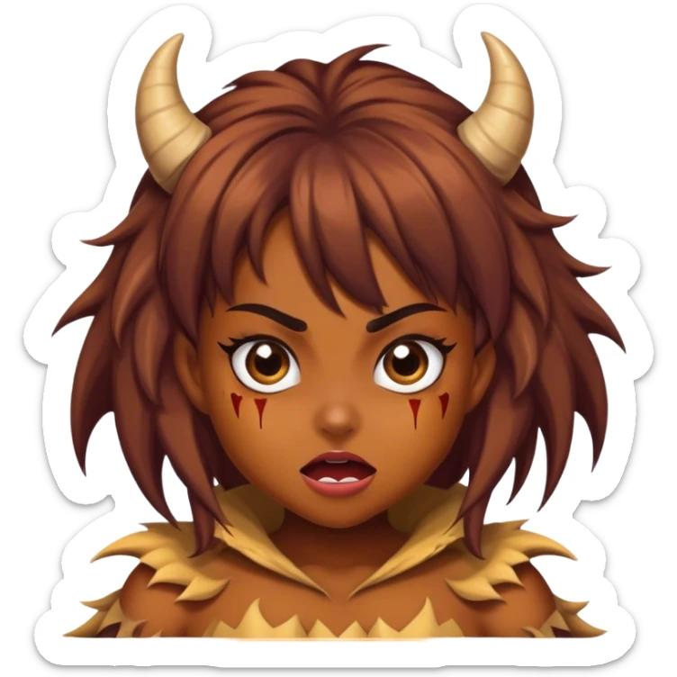 Fait moi une emote de Bouh, la petite fille humaine dans Monstre et Compagnie avec son costume de monstre en faisant RWOAR sticker