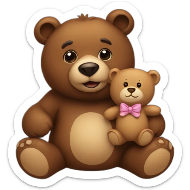 Bear with teddy-bear sticker