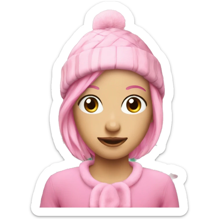 Pink Christmas sticker