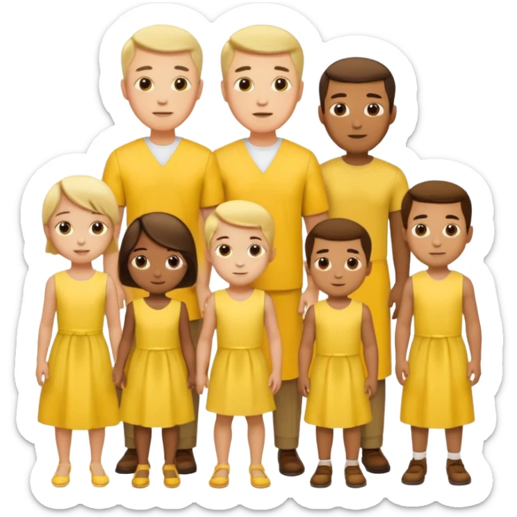 football team only mens  kids in yellow dress sticker