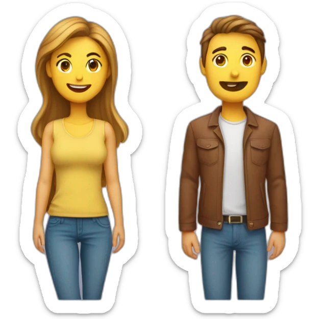 Un homme et femme qui s'embrassent sticker