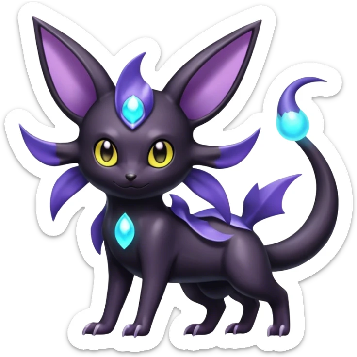 Shiny Dark Noibat-Espeon-Umbreon-Nidorino-fusion-hybrid full body sticker