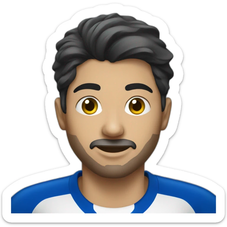 Saudi person wearing T-shirt, Al Hilal club sticker