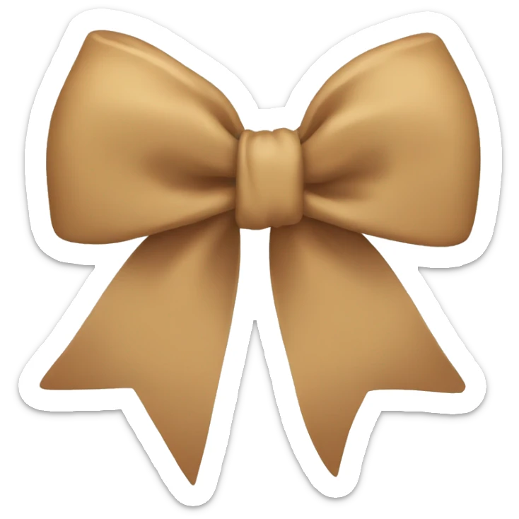 Tan bow  sticker