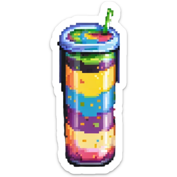 colorful layered smoothie sticker