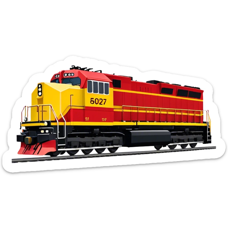 Diesel Locomotive - EMD SD70 (Model Year: 2021) (Iconic colour: Red and yellow) sticker
