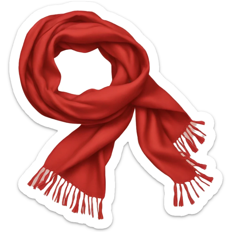 Scarf red sticker