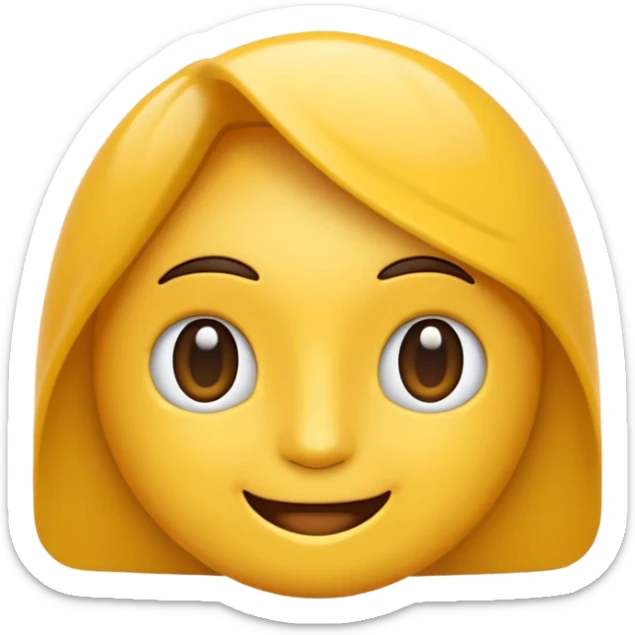 Un emojis feliz con audífonos puestos pero sin  naris un sencillo el emojis  sticker