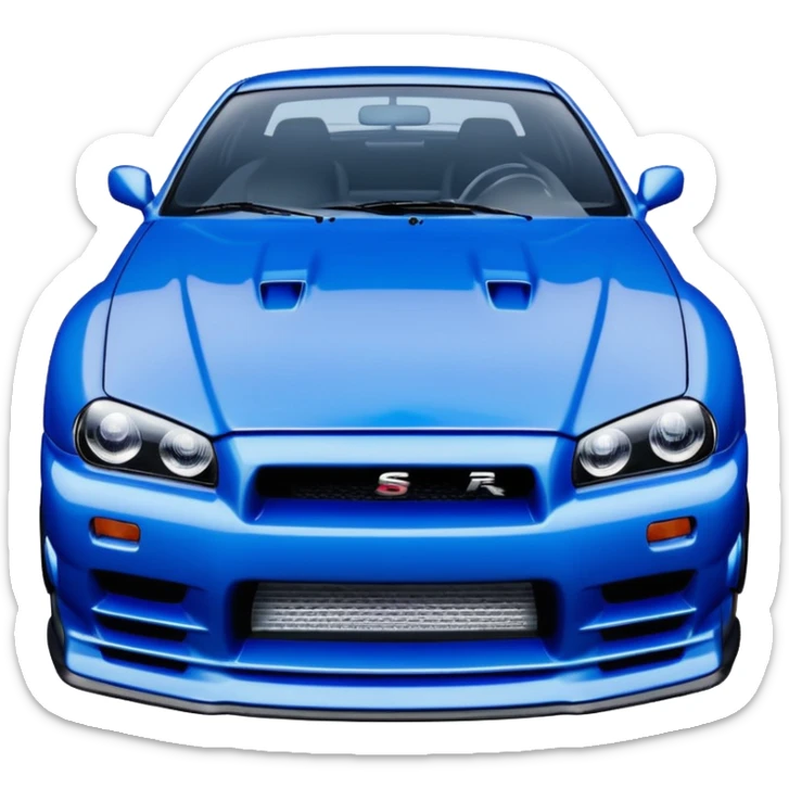car Nissan Skyline GT-R R34 1999 like in the movie Fast and Furious  sticker