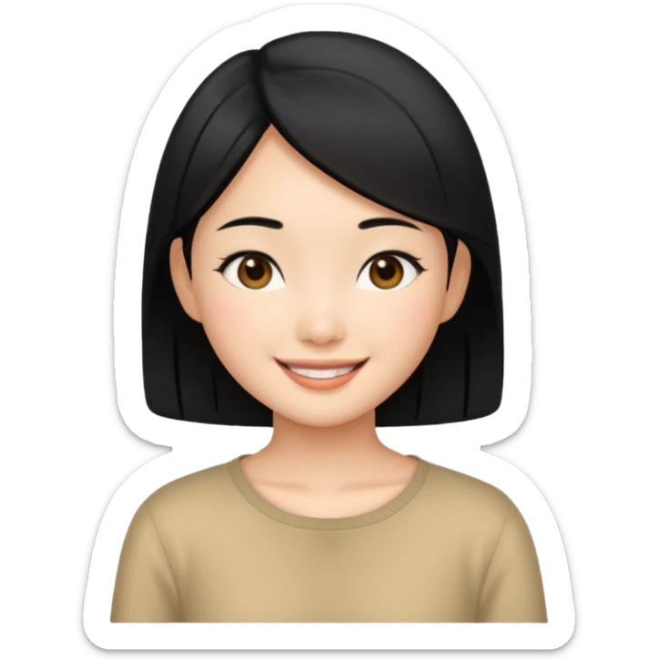 an asian girl sticker