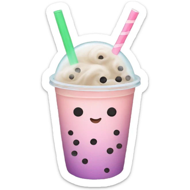 Bubble tea sticker