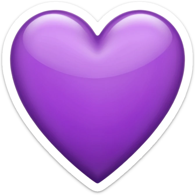 IOS's love letter emoji but with a purple heart instead of a red heart, closed sticker
