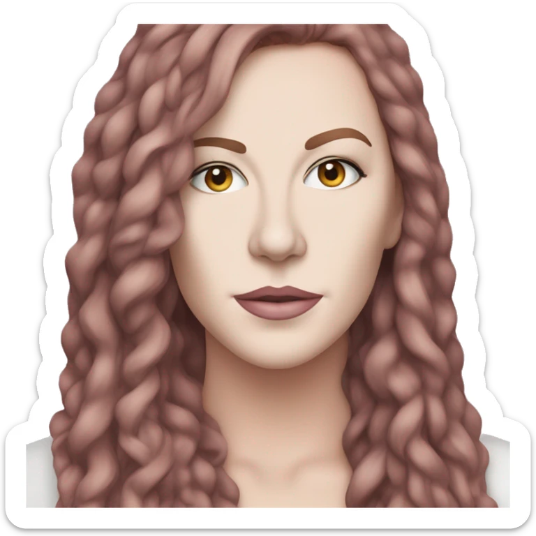 Chappell Roan, is an American singer and songwriter from Missouri. Working with collaborator Dan Nigro, the majority of her music is inspired by 1980s synth-pop red hair long sticker