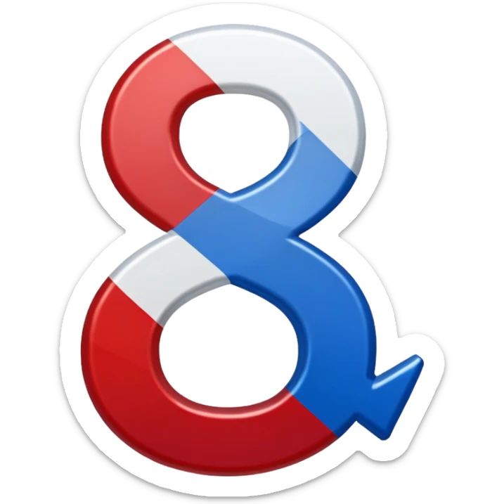 The percentage symbol is in the color of the American flag sticker