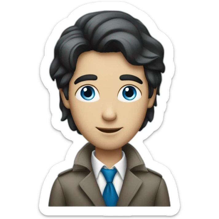 blue-eyes-man-with-hair-like-peluca-dressed-in-a-coat-with-tie-black-hair sticker