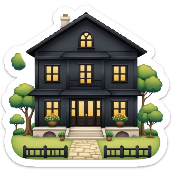 balance with a traditional house on one side and a variety of figures (single person, unmarried couple, etc.) on the other. sticker