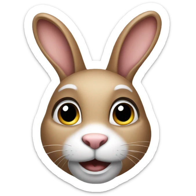 It's a rabbit, but it gives the answer to the skin beauty question that feels like a dermatologist sticker
