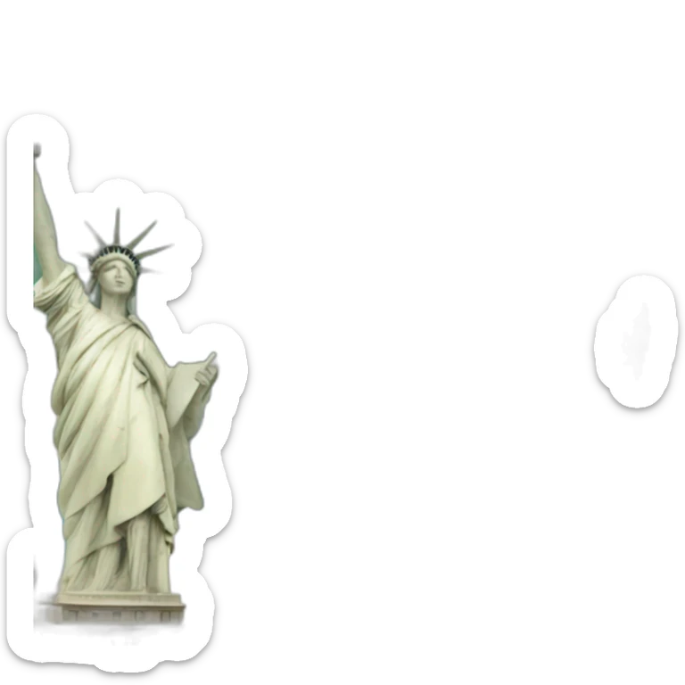 mix in a beach the eiffel tower, pisa tower, statue of liberty, golden gate sticker