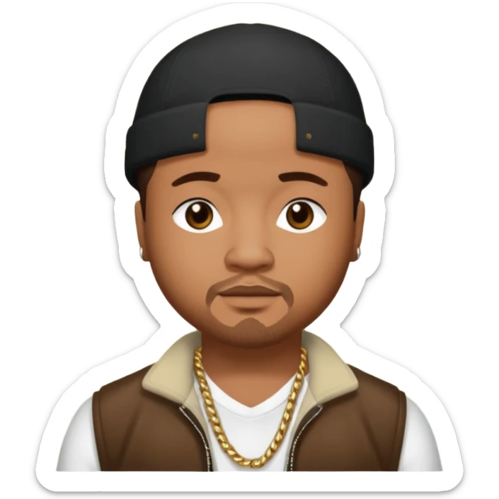 J-Boog of B2K, male singer with dark brown hair sticker