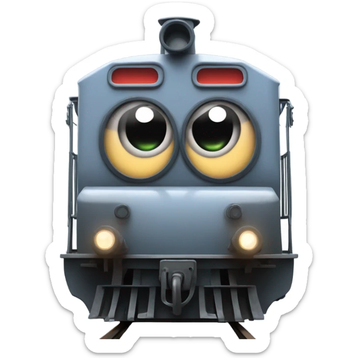 A electric locomotive (With little Kirby eyes on the front of the train) sticker